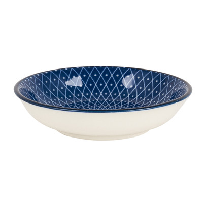 Schoteltje blue print - diamonds - ⌀9.5 cm
