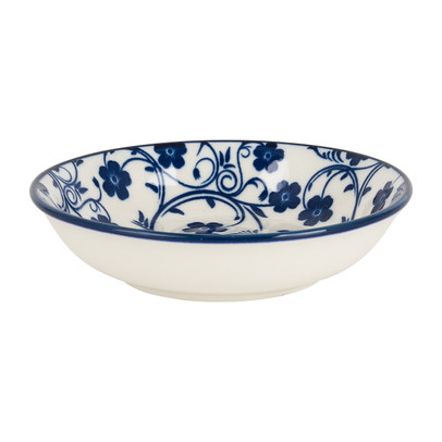 Schoteltje blue print - flowers - ⌀9.5 cm