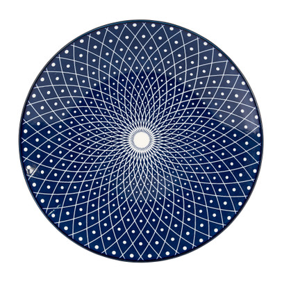 Dinerbord blue print - diamonds - ⌀26 cm