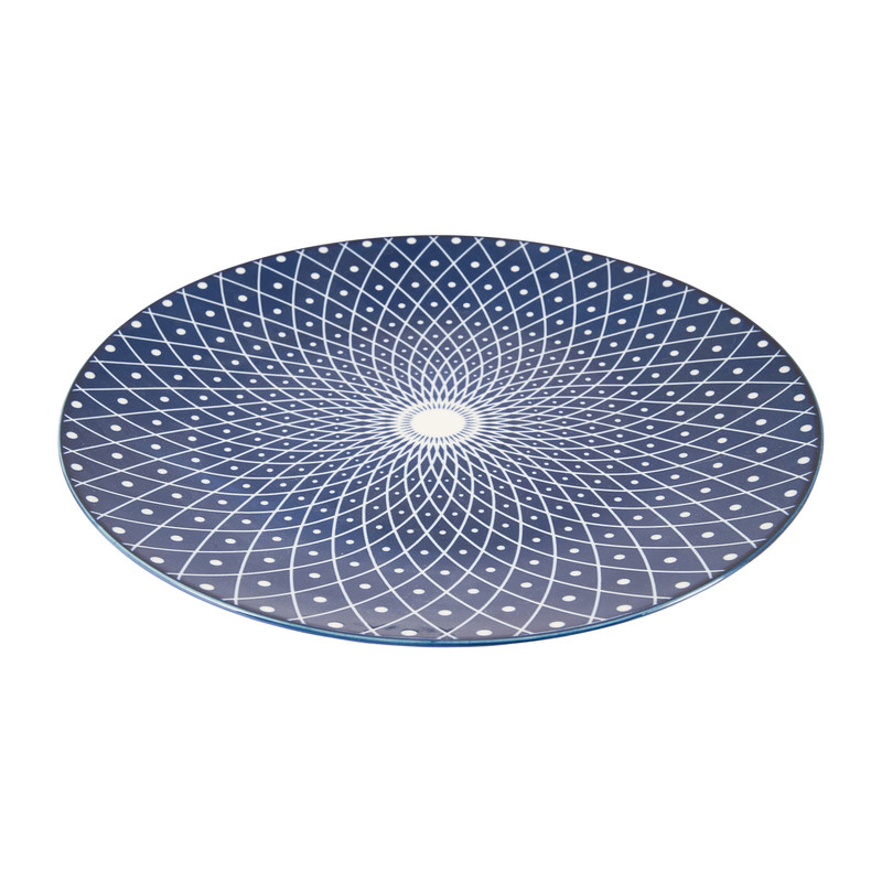 Dinerbord blue print - diamonds - ⌀26 cm