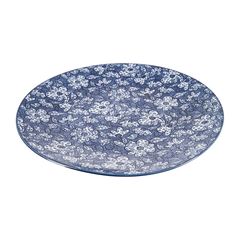 Dinerbord blue print - botanic - ⌀26 cm