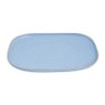 Bord organic - rechthoekig -  blauw - 26,5x18 cm