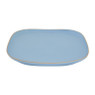Bord organic - vierkant - blauw - 25,5 cm 
