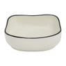 Kom organic vierkant - wit  - 15 cm 