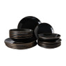 Serviesset goldline - zwart/goud - 18-delig - 6 persoons