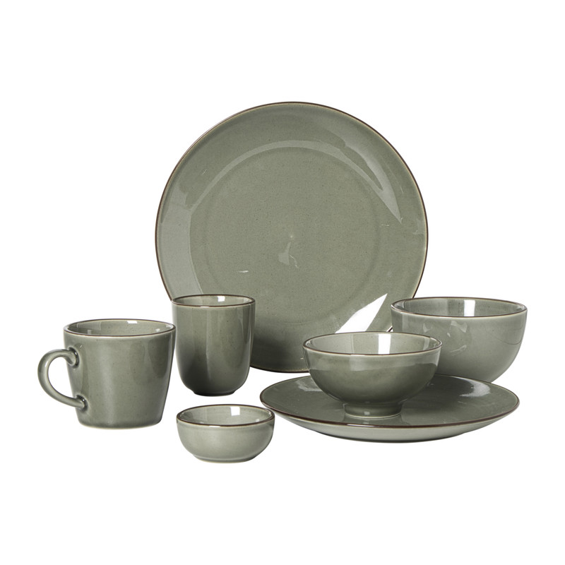 Dinerbord Emma - donkergroen - ø25.5x2.5 cm