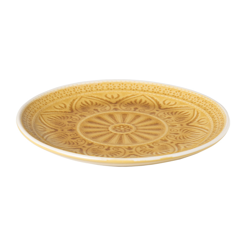 Ontbijtbord Yasmine - okergeel - 21 cm