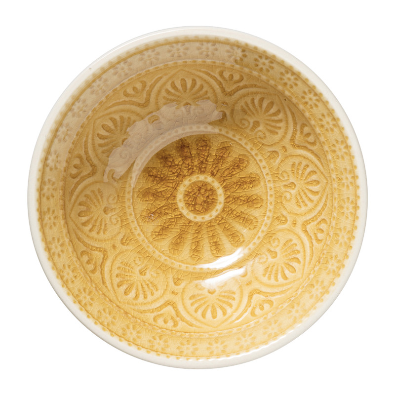 Schaal Yasmine - okergeel - 11.5 cm