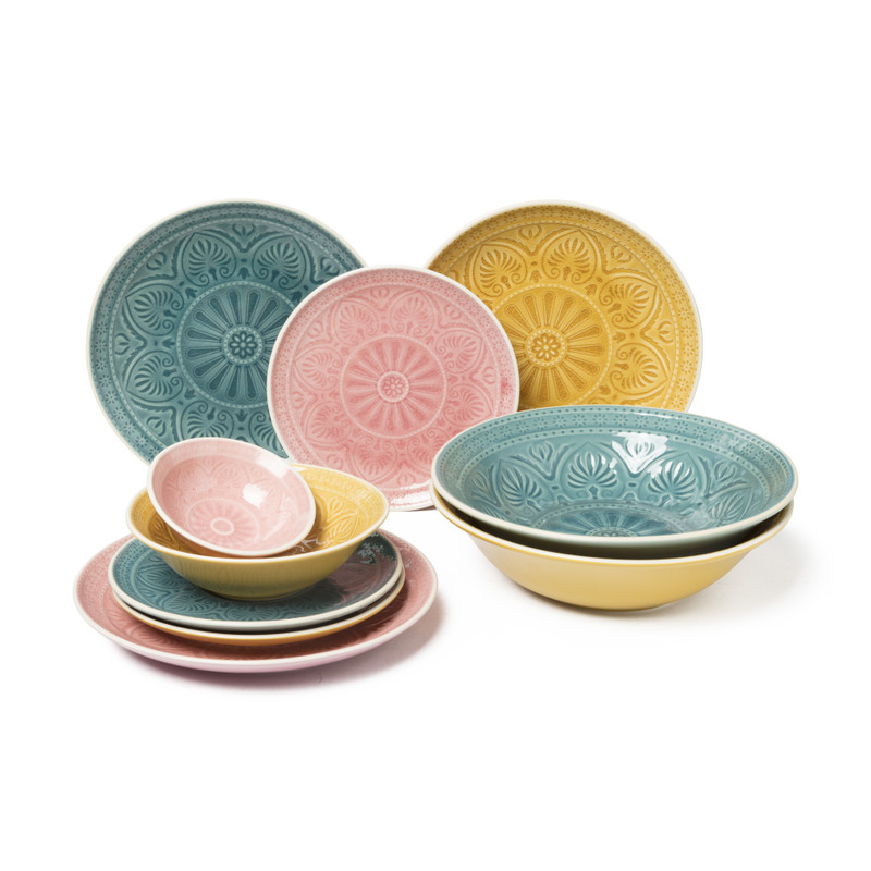 Schaal Yasmine - blauw - 11.5 cm