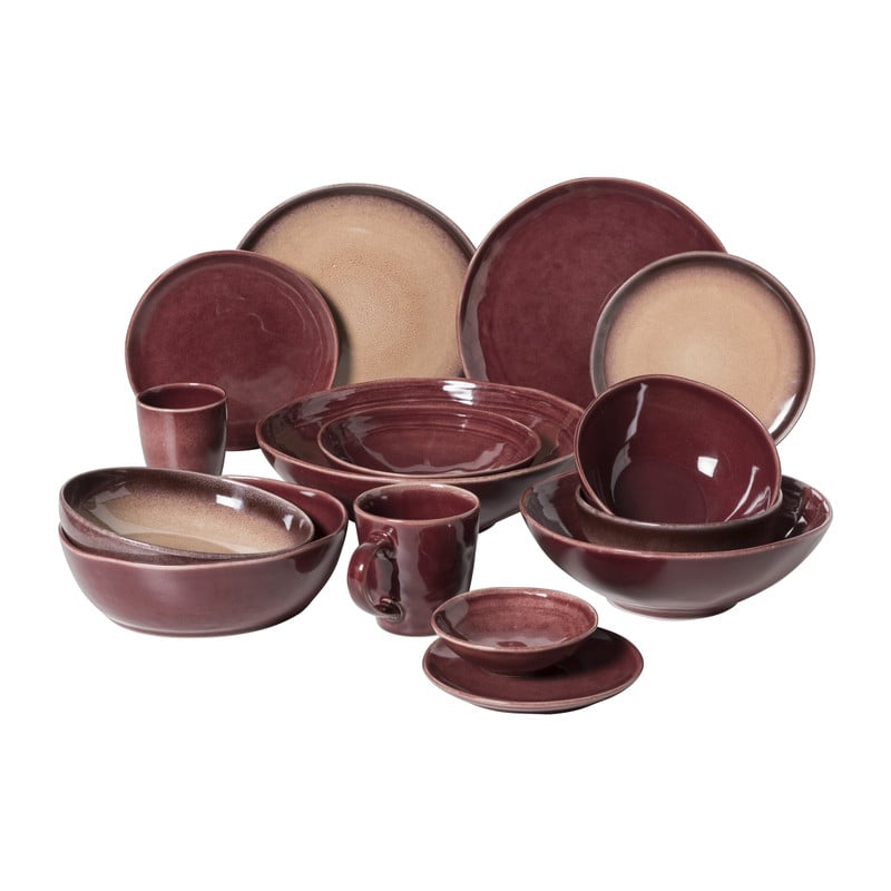 Schaal Toscane - bordeauxrood - ø30x9 cm