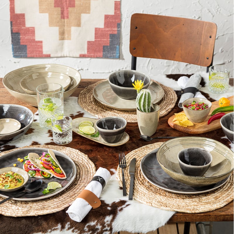 Dinerbord Toscane - grijs - 28 cm