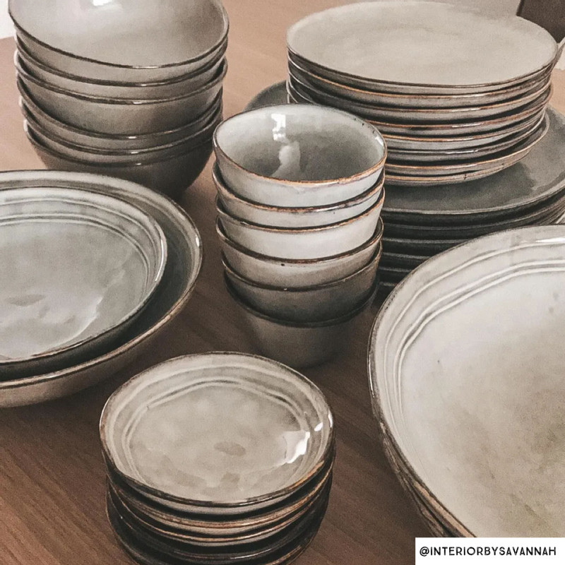 Schaal Toscane - grijs - 22.8 cm 