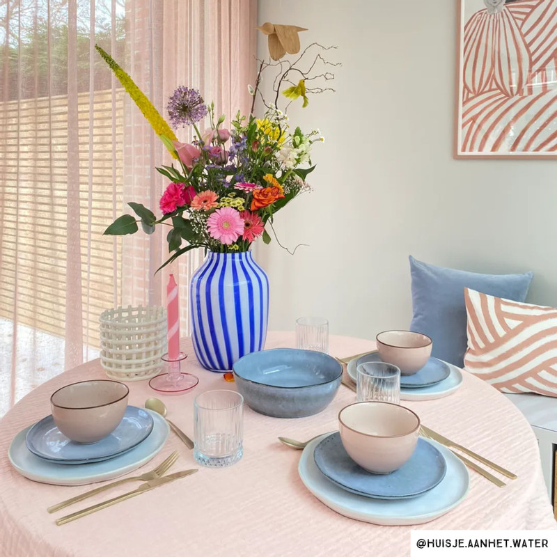 Schaal Toscane - lichtblauw - ø22.8 cm 