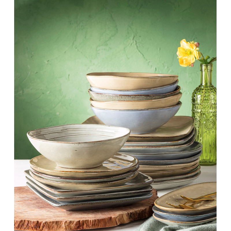 Diep bord Toscane - lichtblauw - ø19 cm 