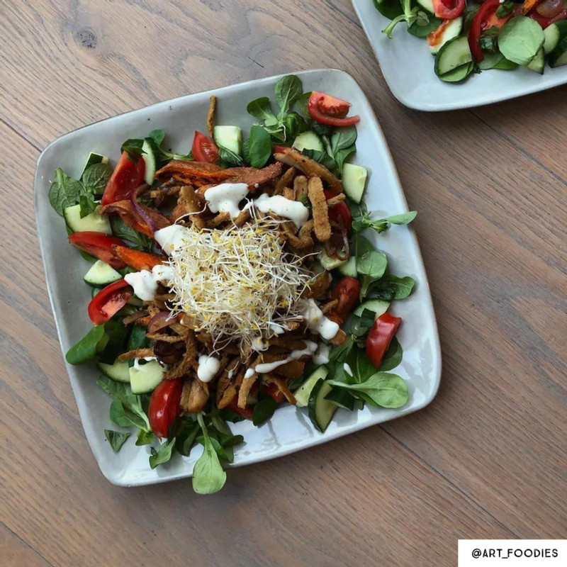 Vierkant bord Toscane - lichtblauw - 20x20 cm 