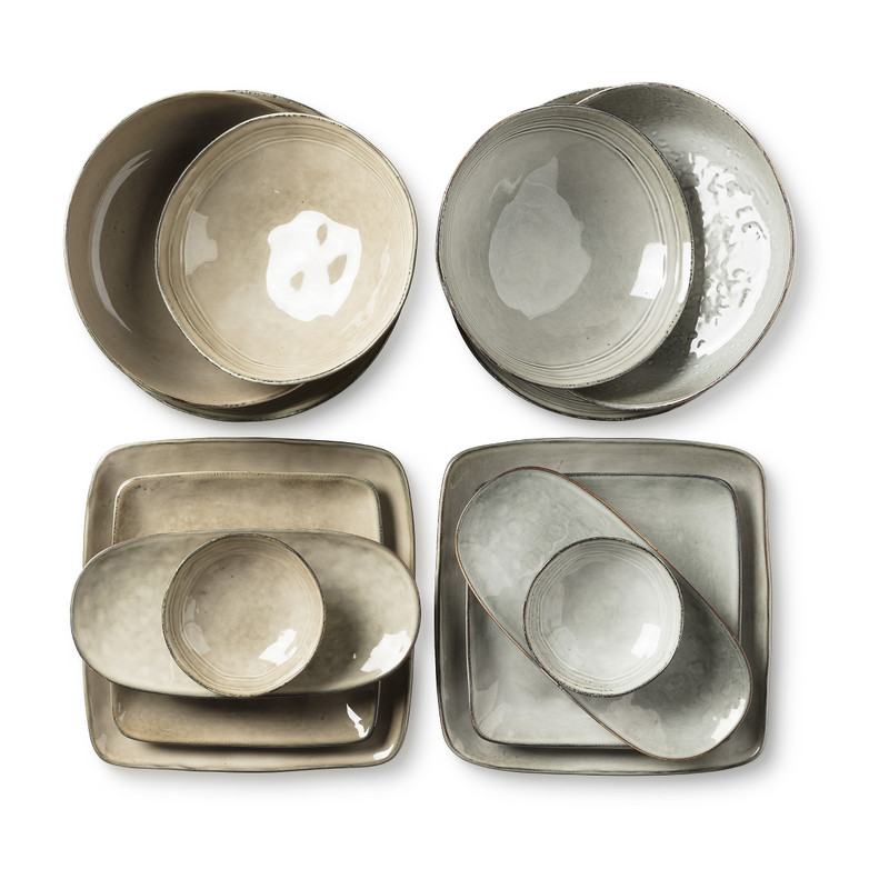 Vierkant bord Toscane - beige - 25x25 cm 