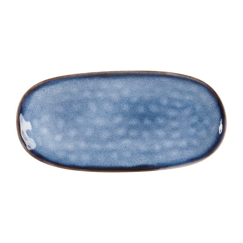 Schaal ovaal Toscane - donkerblauw - 25.5 cm 
