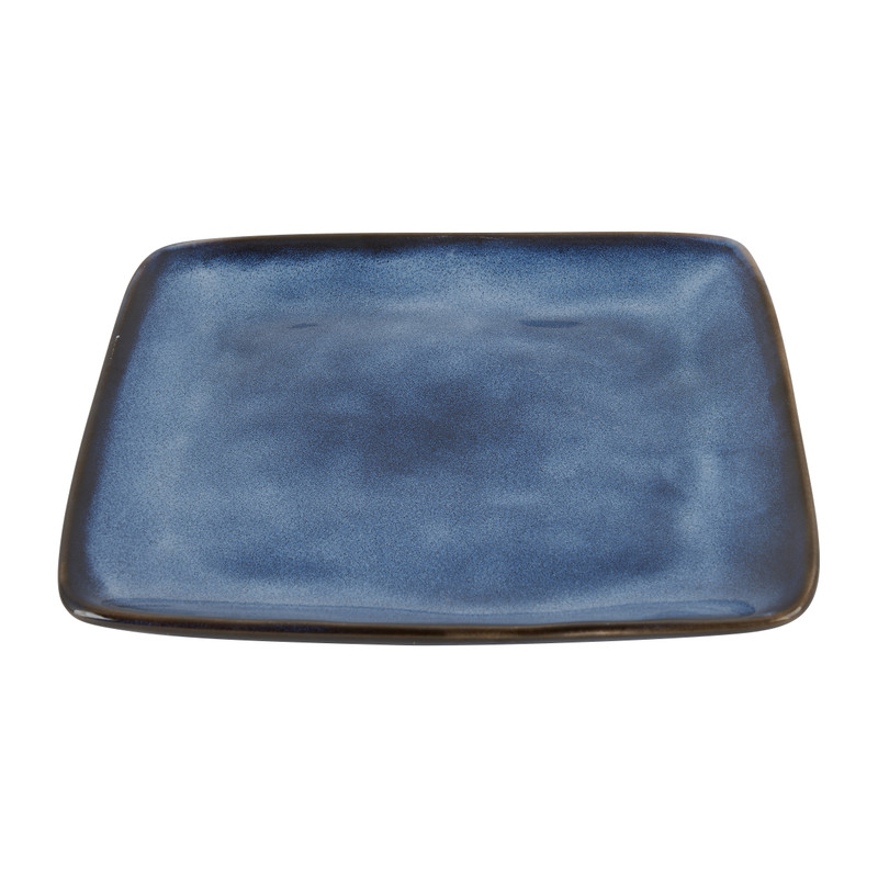 Vierkant bord Toscane - donkerblauw - 20x20 cm 