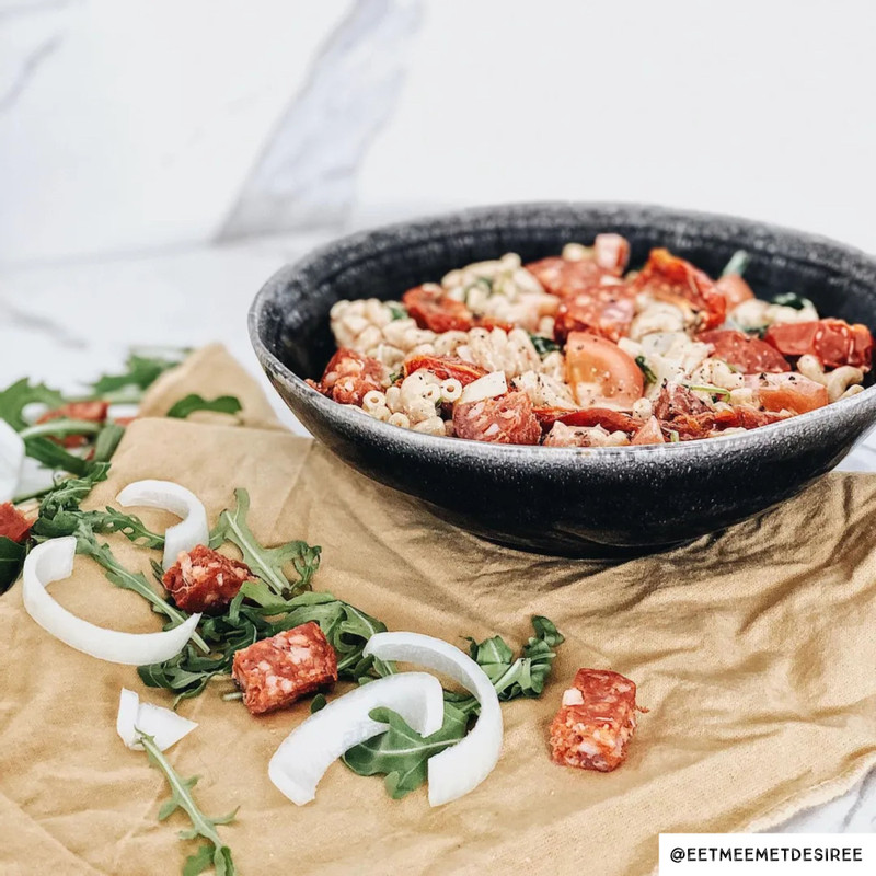 Diep bord Toscane - zwart - 19 cm