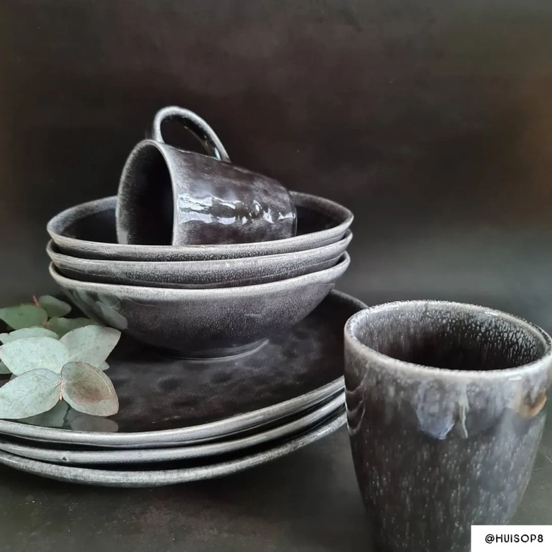 Schaal Toscane - zwart - ø24 cm