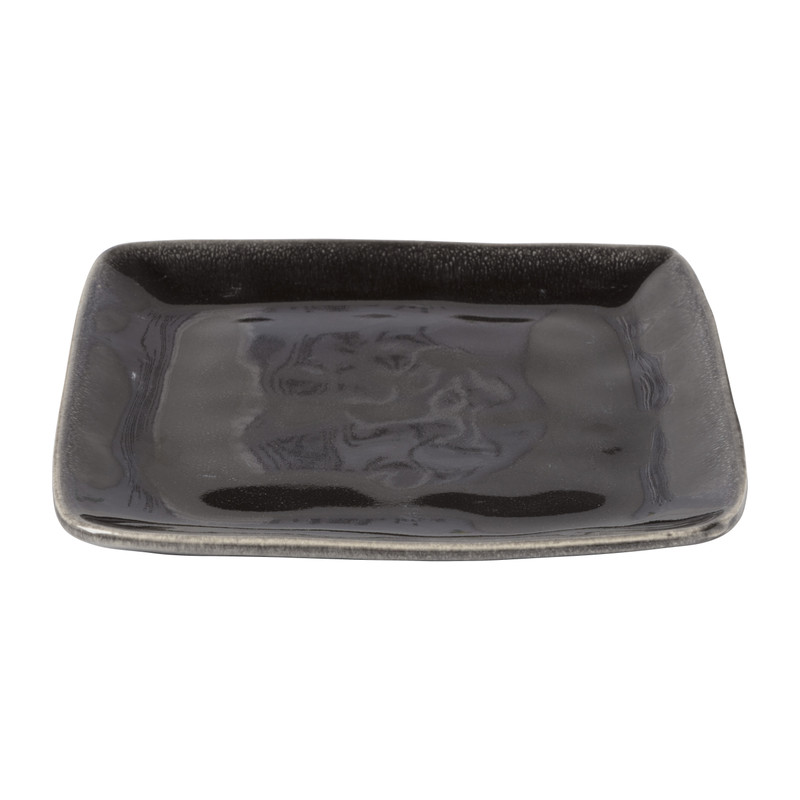 Vierkant bord Toscane - zwart - 20 cm 