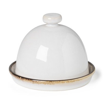 Toscane botervloot - wit -  ø12x9 cm