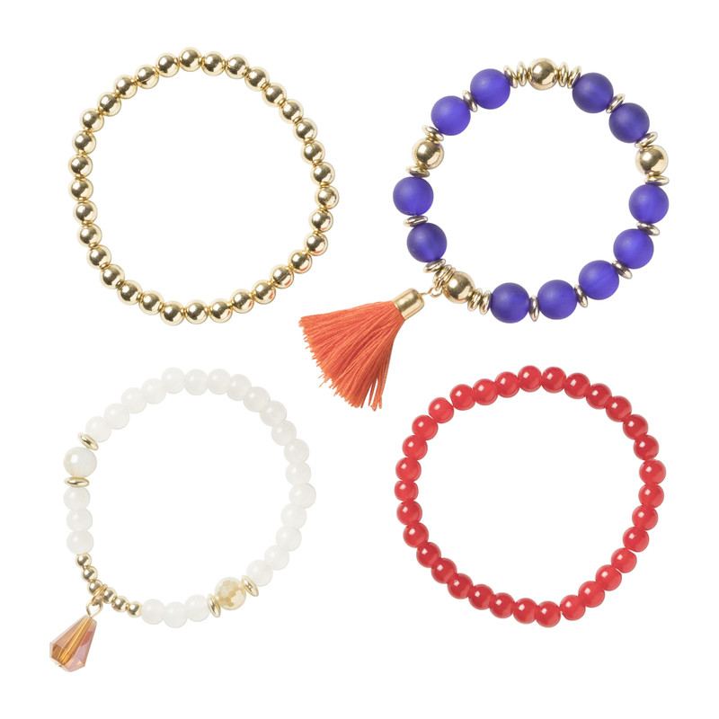 Armbanden - diverse varianten - set van 4 stuks