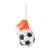 Kerstbal voetbal - multikleur - ø6.5x8 cm