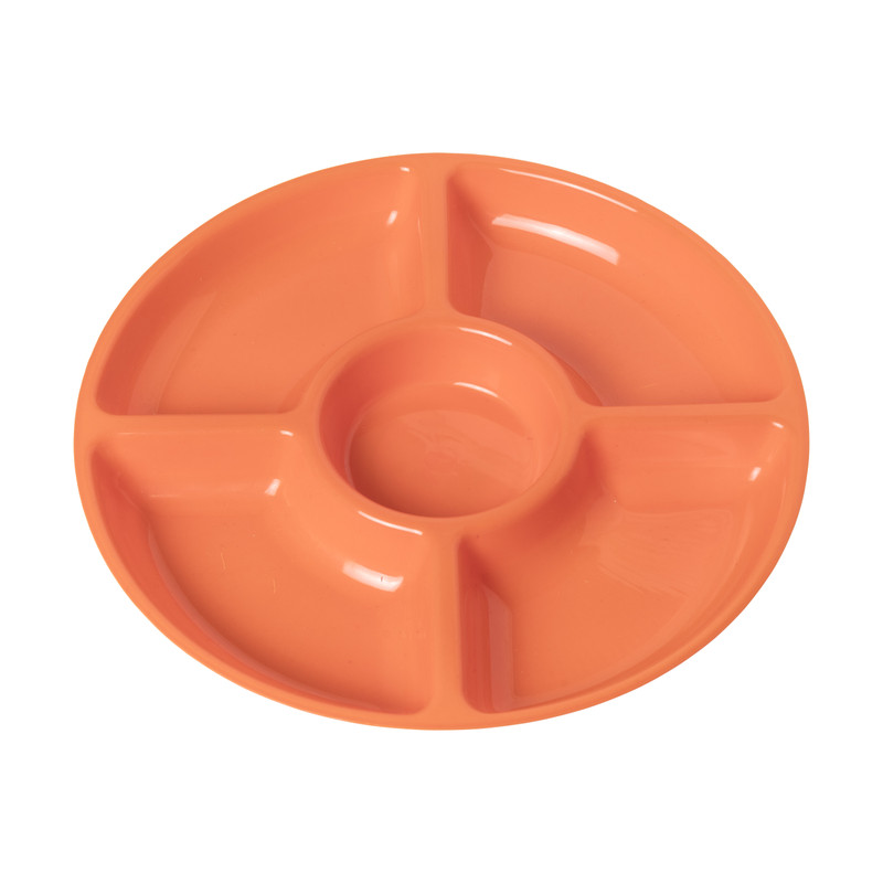 Bord met 4 vakken - oranje