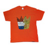 T-shirt kroon - oranje - maat S/M
