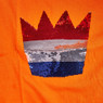 T-shirt kroon - oranje - maat S/M