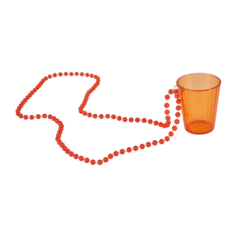 Shotglas aan ketting - oranje