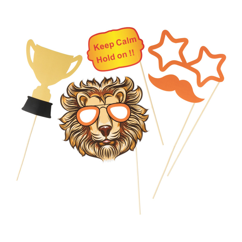 Fotoprops - oranje - set van 6