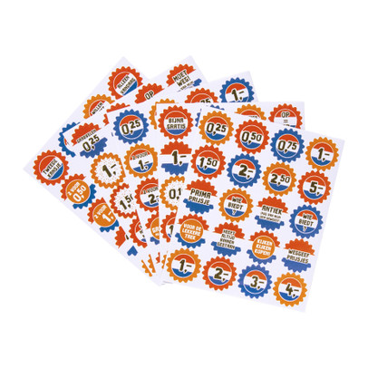 Prijsstickers voor kleedjesmarkt - set van 20