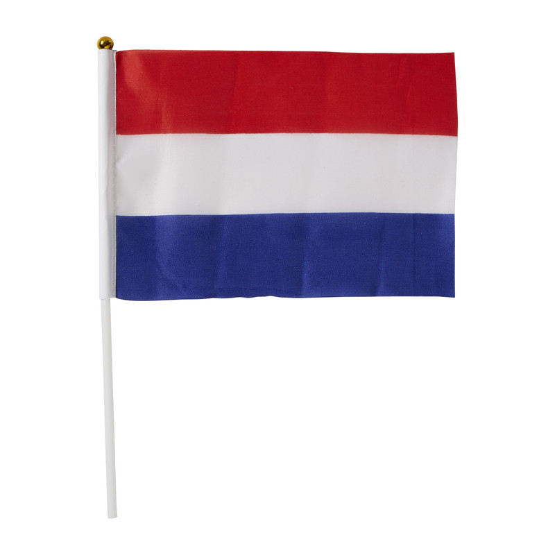 Zwaaivlag - rood/wit/blauw - 21x21 cm