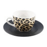 Koffie set  - luipaard/zwart - 18-delig