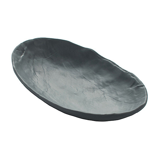 Schaal ovaal - grijs - 23x14 cm