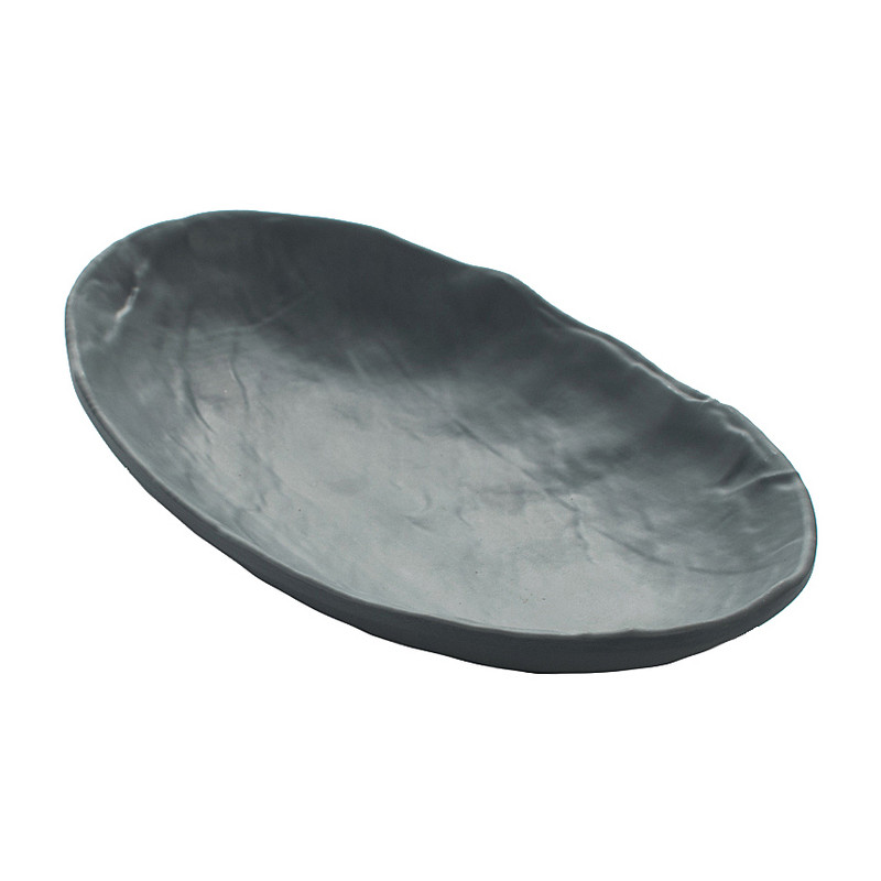 Schaal ovaal - grijs - 26x15,5 cm