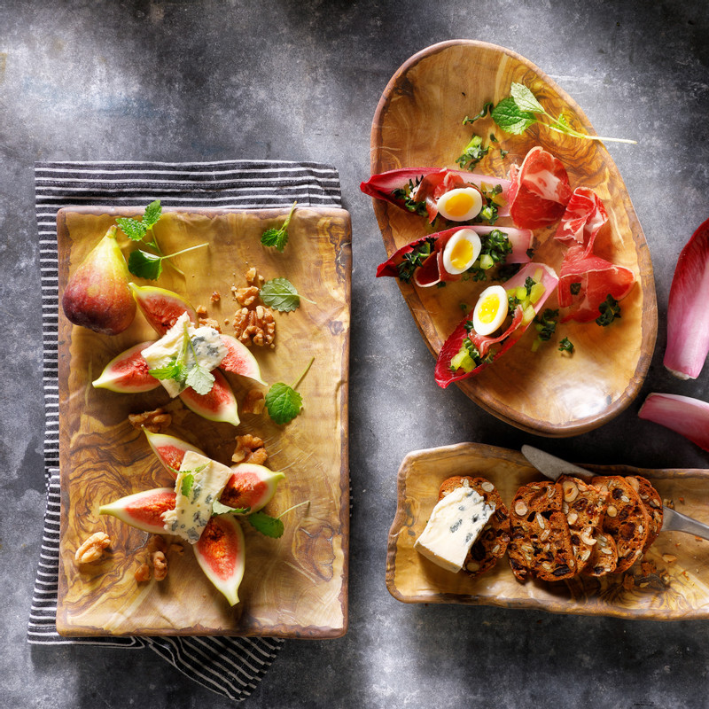 Schaal - houtkleur - 21x14 cm