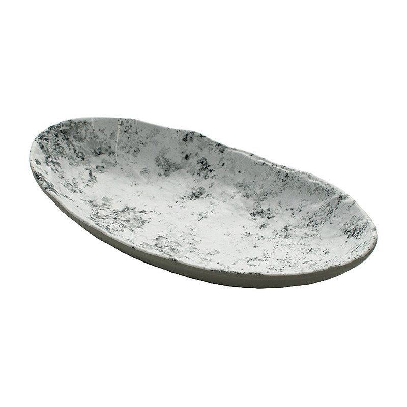 Schaal ovaal - kiezel - 26x15,5 cm