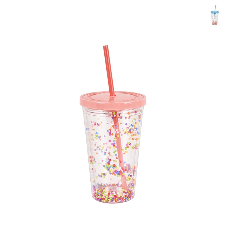 Drinkbeker confetti - diverse kleuren - 45 cl 