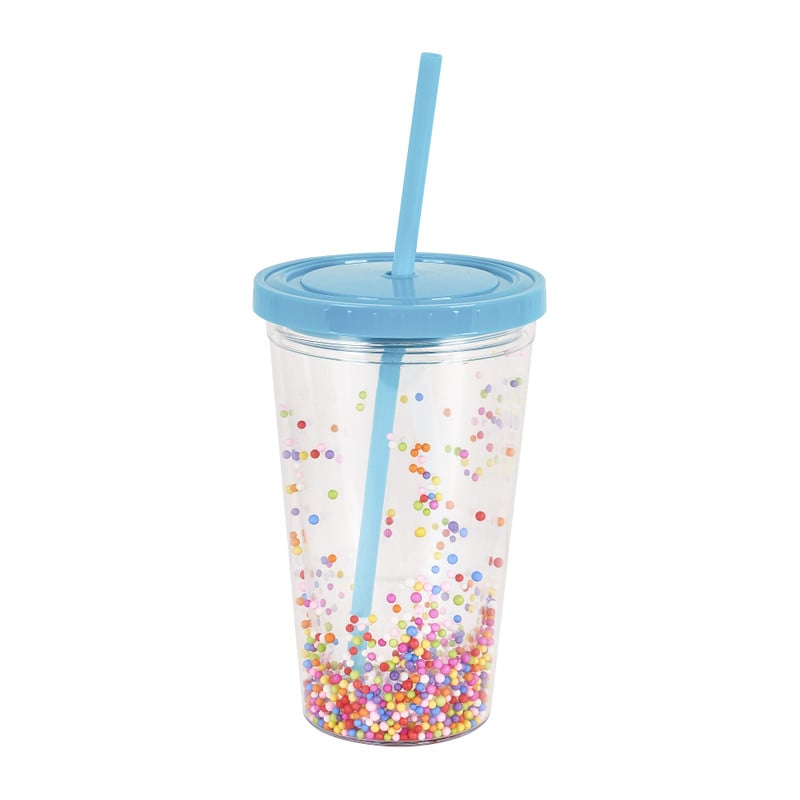 Drinkbeker confetti - diverse kleuren - 45 cl 