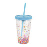 Drinkbeker confetti - diverse kleuren - 45 cl 
