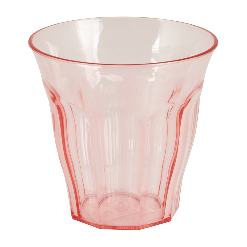 Beker met facetten - rood - 250 ml
