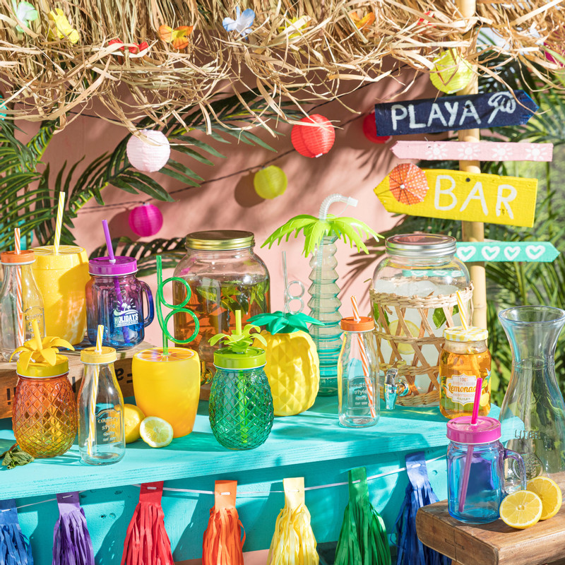 Drinkbeker palmboom - diverse kleuren - 500 ml