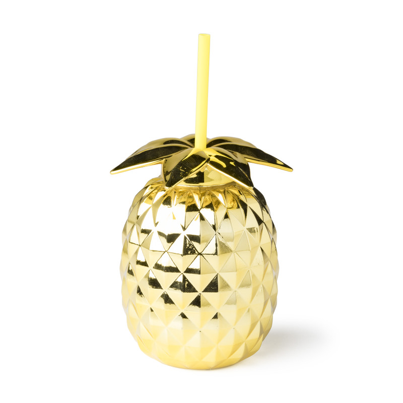 Drinkbeker ananas - goud