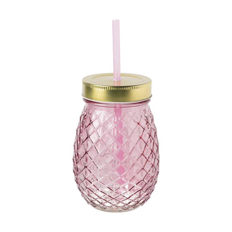 Mason jar - roze