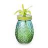 Mason jar tropical - groen - ø8x15 cm