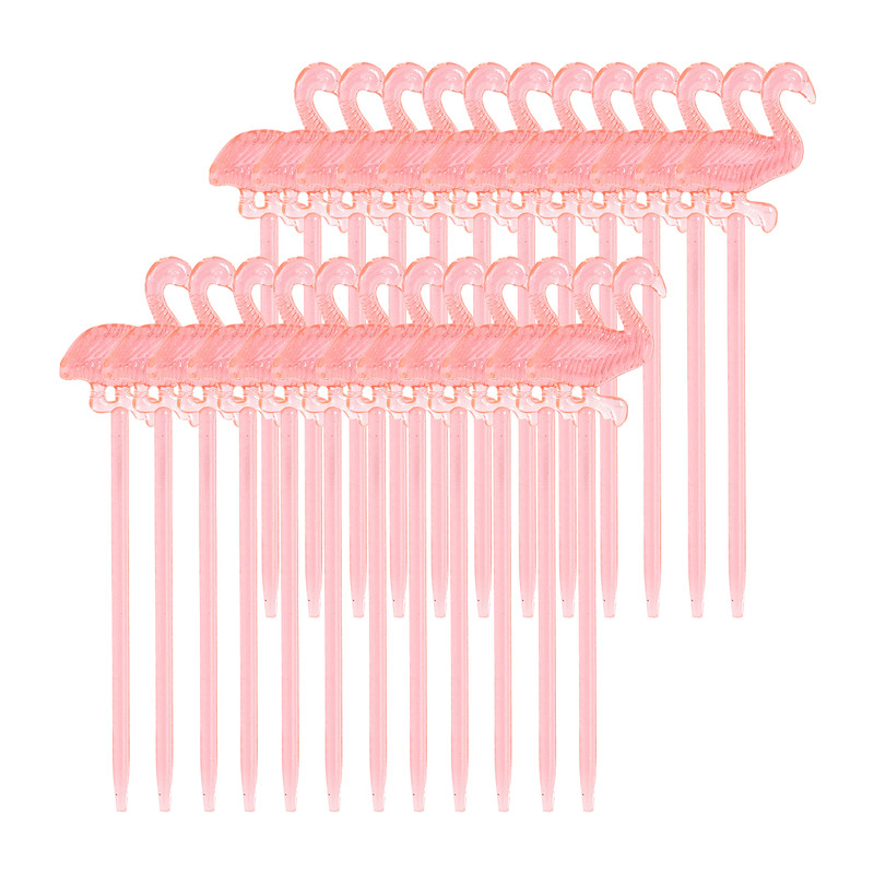 Cocktailprikkers flamingo - 24 stuks