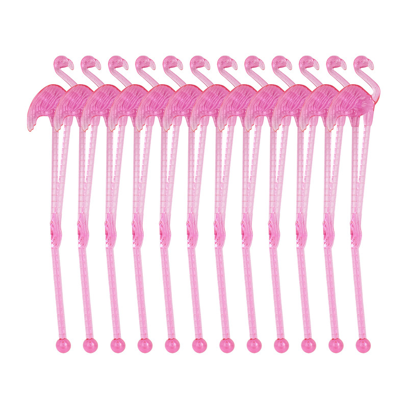 Cocktail roerstaafjes - flamingo - set van 12